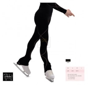 Legging termici in lana Merino colore nero - Pridance