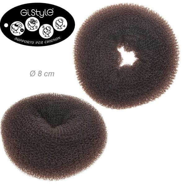 ciambella chignon castano 8 cm